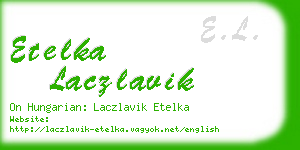 etelka laczlavik business card